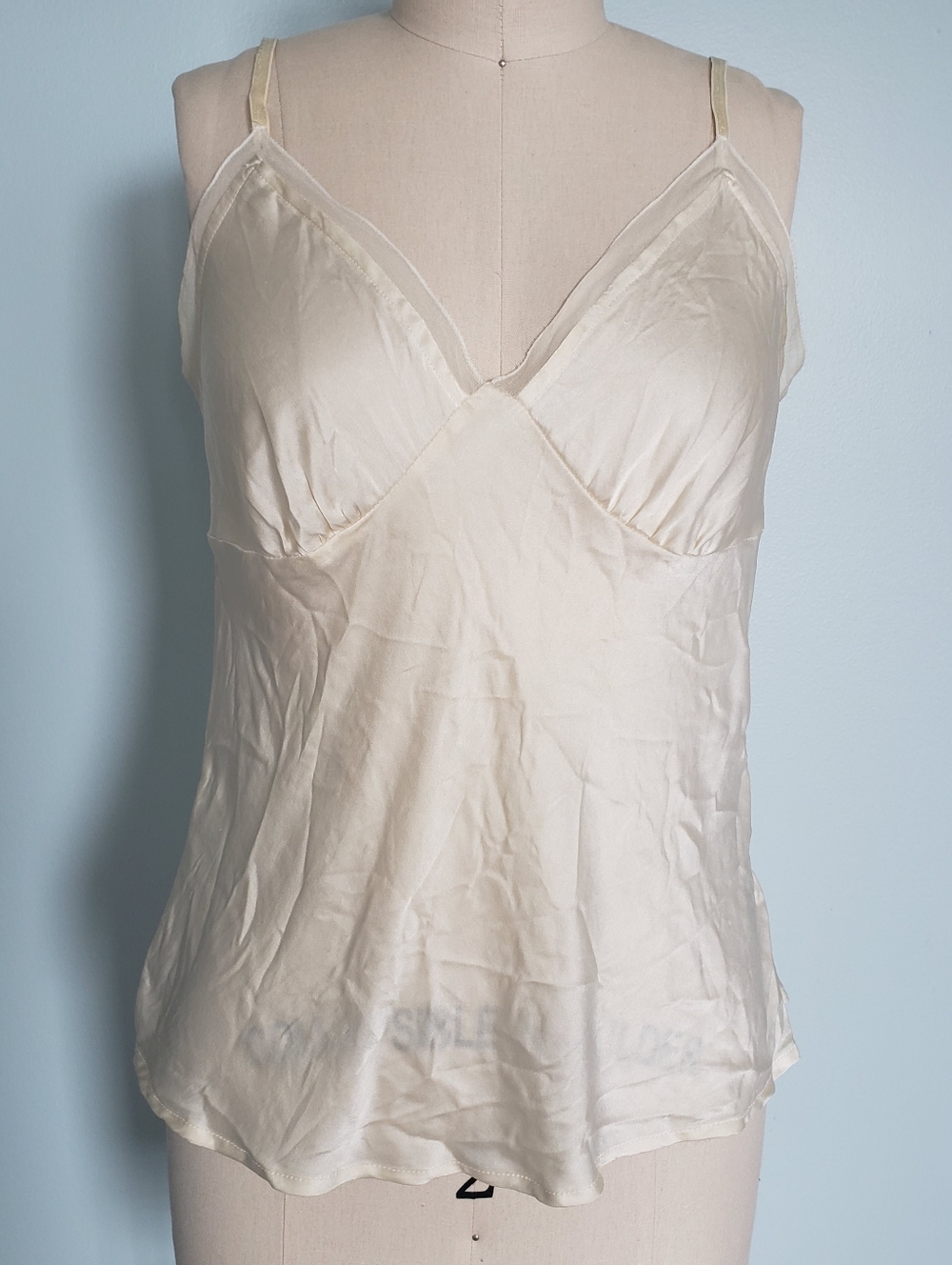 Silk Ivory Camisole, M